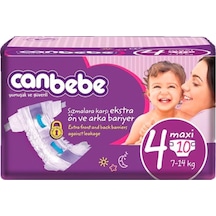 Canbebe Bebek Bezi Kilit Sistemli 4 Numara Maxi Deneme Paketi 10 Adet