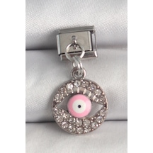 Mey İthalat 316l Çelik Gümüş Renk Sallantı Zirkon Taşlı Pembe Göz Model Nomination Charm - Özel Seri Meyeb682b23f2bd3160c637053d9a Mey İthalat 316l Çelik Gümüş Renk Sallantı Zirkon Taşlı Pembe Göz Model Nomination Charm - Özel Seri Meyeb682b23f2bd3160c637053d9a