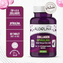 Algolina Collagen + Spirulina Tablet Takviye Edici Gıda 1260 Mg 60 Tablet
