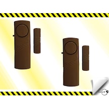 2li Paket Kumanda Pilli Kahverengi Kapı Ve Pencere Alarmı