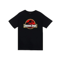 Stoned&Fame Unisex Siyah Jurassic Park Baskılı T-shirt SIYAH