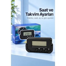 Alarmlı Dijital Araba Saati Takvim Ve Kronometre Özellikli - Lisinya Siyah