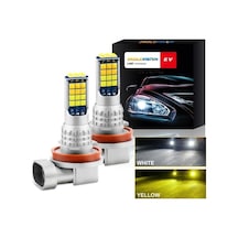 Ebitda 2 Adet V6 H11 Dc9-36v 30w 3000lm Ip65 Araba Led Çift Renkli Sis Lambası, 30led Smd-2525 Diğer