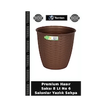 Premium Hasır Saksı 8 Lt No 6 Salonlar Yazlık Sehpa