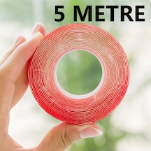 Çift Taraflı Bant Slikonlu 10 MM X 5 Metre Süper Güçlü