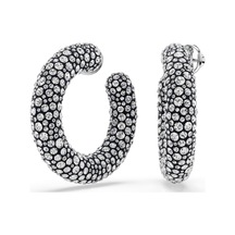 5732283 Swarovski Küpe Sublıma:pe Hoop Large Whıte/rhs Metalik