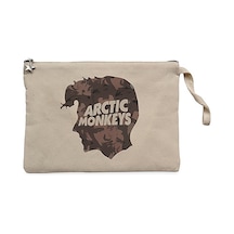 Arctic Monkeys Head Krem Clutch Astarlı Cüzdan / El Çantası Krem