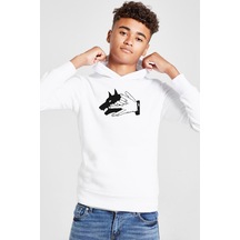 Jujutsu Kaisen Anime Divine Dogs Beyaz Çocuk 3ip Kapşonlu Sweatshirt 001 Beyaz