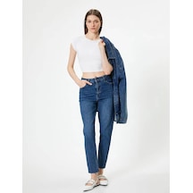 Koton Kadın Jean Pantolon Koyu İndigo 5wal40020md 25ky59000082 Y5907
