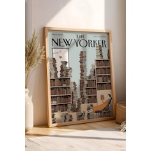 The New Yorker Çerçeveli Tablo October 20 2014 - Kitap Kütüphane Tablosu