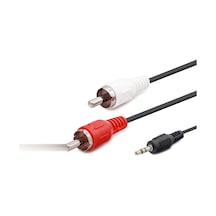 3.5 Mm To 2rca Kablo 2lıne 1.5m Siyah Hdx1042
