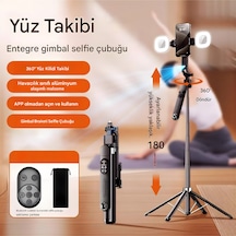 1.8mt Çift Işıklı Akıllı Hareket Takipli Tripod Kumandalı Selfie Aydınlatma Tripod Telefon Tutucu