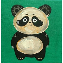 Pet Yavru Hediye Kutusu - Panda - Sanatsal Hediye Kutusu - Yeşil