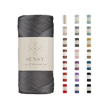2 Mm - 200 Gr Polyester Makrome Ipi Koyu Gri 230 M Polyester Makrome Ip Supla Ip Ve Çanta Ipliği