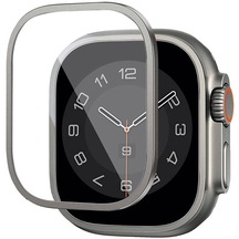 Watch Ultra 49mm Uyumlu Wiwu Wi-jd106 Easy Install Akıllı Saat Temperli Cam Ekran Koruyucu Gümüş Gümüş