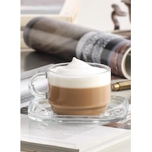 Lav Cozy Çay Nescafe Fincanı Takımı - 12 Parça Çay Kahve Fincanı Seti Şeffaf