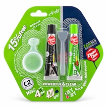 Zipper Glue Çok Amaçlı Çift Karışım Şeffaf Yapıştırıcı 16 Gr 1 Paket-1 Paket