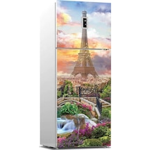 Buzdolabı Sticker Kaplama Dolap Kaplama Etiketi Paris Kolaj