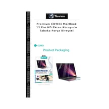 Premium Coteci Macbook 13 Pro Hd Ekran Koruyucu Tabaka Parça Bireysel