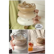 Mis Kitchen 6 Adet Dalgalı Soğuk Sıcak Kahve Sunum Bardağı 400 Ml