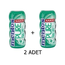 Mentos Pure Fresh Yeşil Nane Aromalı Sakız Şekersiz Tatlandırıcılı 2 x 30 G