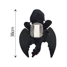 Beyaz 35cm Uçan Ejderha Araç Dekoru, Tavan Ve Kask Süslemesi, Yüksek Kalite Peluş Aksesuar, Hareketli Kanatlar