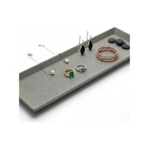 Yeni Model Kadife Kumaş Krem Renk 38,5 Cm / 18,5 Cm Servis Takı Organizeri
