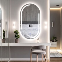 Lunare Beyaz Led'li Lazer Kumlamalı Lavabo & Banyo Aynası Dokunmatik Sensörlü 45 X 80 Cm Lunare Beyaz Led'li Lazer Kumlamalı Lavabo & Banyo Aynası Dokunmatik Sensörlü 45 X 80 Cm