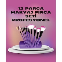 12 Parça Yumuşak Kıllı Makyaj Fırçası Seti Yüz Ve Göz Makyajına Uygun Profesyonel Kullanım