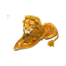 Oyuncak Peluş Yatan Aslan 50 Cm Sarı