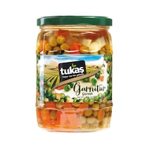 Tukaş Garnitür 560g Cam Kavanoz Havuç Bezelye Patates Konserve 4'li Avantaj Paketi - 4 Adet Tarı