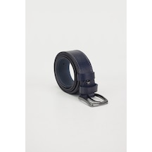 Tudors Erkek %100 Hakiki Deri 4 Cm Spor Lacivert Kemer-30074