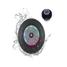 Geeroyoo Su Geçirmez Bluetooth Hoparlör, Renkli Led Işıklı, Emme Kupası Ve Bass Ses - Siyah Jzr-gy