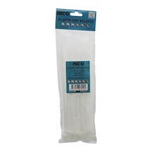 İbico İ13-009 Cırt Kelepçe 3.6x250mm 100 Adet Beyaz Plastik Kablo Bağı - 10'li Paket Diğer