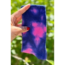 Lousocks Unisex Mor Batik Desenli Soket Spor Çorap