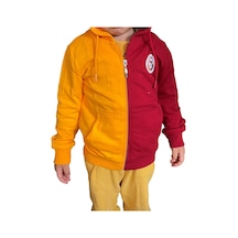 Galatasaray Lisanslı Sarı Kırmızı Kapşonlu Fermuarlı Çocuk Sweat 001