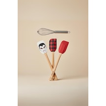4'lü Silikon Spatula Ve Çırpıcı Seti Karışık Renk Diğer