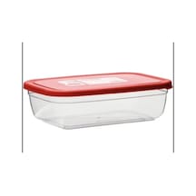 Asd035 Maya Dikdörtgen Saklama Kabı Pembe 1500ml Beyaz