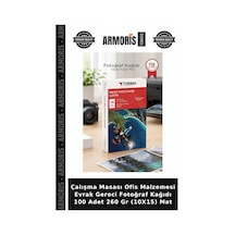Çalışma Masası Ofis Malzemesi Evrak Gereci Fotoğraf Kağıdı 100 Adet 260 Gr 10x15 Mat