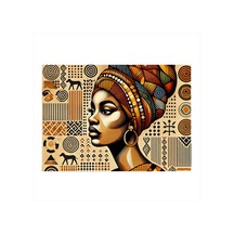 Renkli Afrika Kadını Mdf Poster