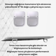 Lexroo 2 Adet Yapışkanlı Katlanılabilir Laptop Standı Portatif Macbook Uyumlu Bilgisayar Laptop Stand Ayagi