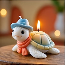Yy6280 Şapkalı Kaplumbağa Mum Biblo Silikon Kalıp