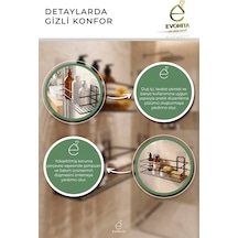 2li Yapışkanlı Banyo Rafı Duş Şampuanlık Metal Siyah Organizer Delmeden Montaj Raf Seti
