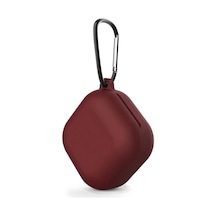 Caseonn Samsung Galaxy Buds Fe - Buds Core Kılıf Askı Aparatlı Mat Silikon Bordo