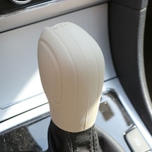 Volkswagen Passat B8 Silikon Vites Topuzu Kılıfı Bej R Logo Fs