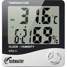 Techmaster HTC-1 HT9269 Dijital Masa Saati Termometre Nem Ölçer