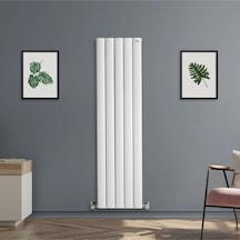 1800 x 555mm Lilac Yüksek Isı Kapasiteli Dekoratif Dikey Beyaz Alüminyum Radyatör