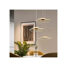Modern Tasarım Luxury 3'lü Sarkıt Avize Gold Ledli Avize