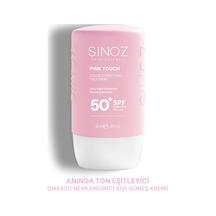 Sinoz Pink Touch Yüksek Koruyucu Ton Eşitleyici Pembe Yüz Güneş Kremi SPF50+ 50 ML