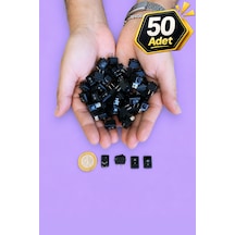 Mini Kare Işıksız On/off Anahtar Switch 2 Pin 50 Adet Küçük Boy Aç-kapa Işıksız Siyah Anahtar Ic-125b 3a/6a/125v